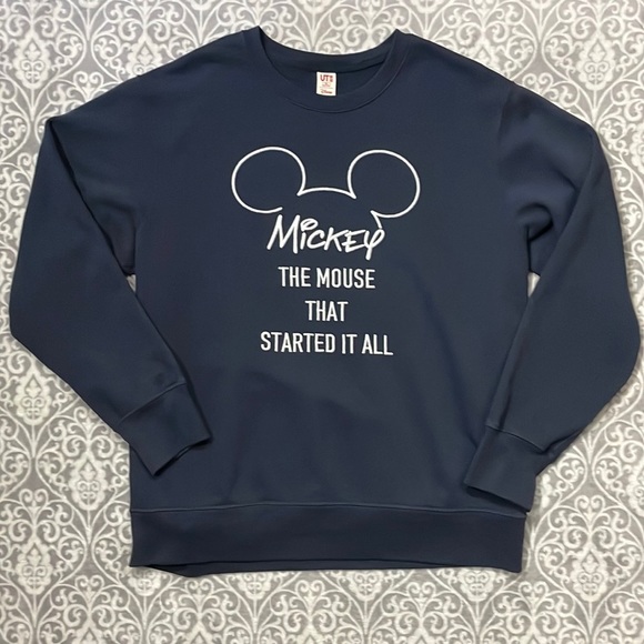 Uniqlo Other - Uniqlo Mickey Mouse crewneck sweatshirt oversized blue cotton rare men xl